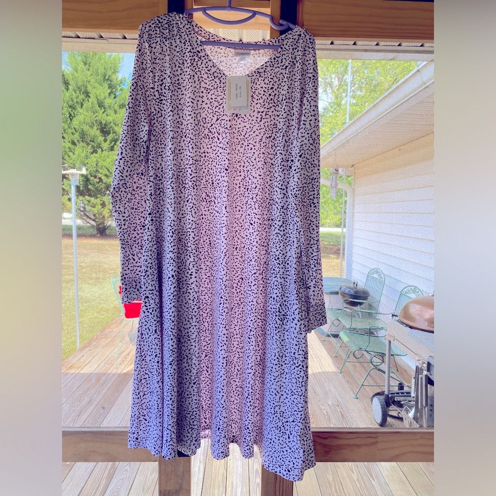 LuLaRoe Black and White Patterned Dress